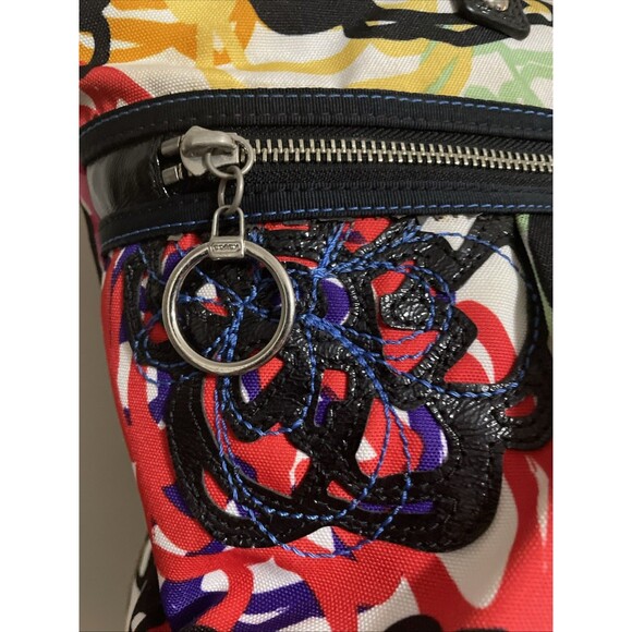 Y2K COACH MULTICOLOR FLORAL POPPY GRAFFITI PRINT TOTE SHOULDER BAG PURSE - Picture 8 of 16